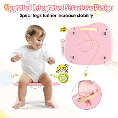 Smasiagon Magnetic Drawing Board for Kids, Toddler Toys for 1-2 Year Old Girl, Portable Doodle Board Pad Learning and Educational Toys for Ages 1 2 3 Year Old Baby Girl Birthday Gift（Pink） - Image 8