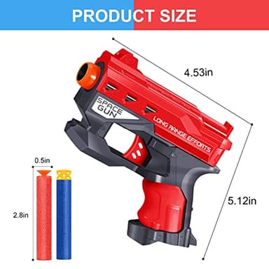 12 Pack Blaster Guns Boys Toy, Party Favors Compatible with Nerf Birthday Party,Easter Basket Stuffers Hand Gun Toys Party Supplies for 3,4,5,6,7,8,9 Years Kids - Image 3