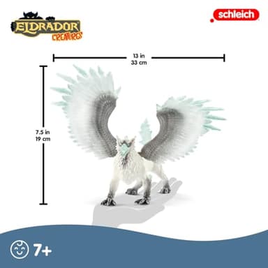 Schleich Eldrador Creatures - 13" Ice Griffin Toy - Movable Wing Dragon Action Figure for Boys and Girls - Mythical Creature Figures - Fantasy Beast Figurine - Fun Monster Toys for Kids Ages 7+ - Image 2