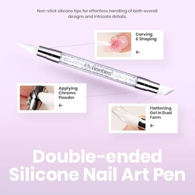 Beetles 3D Gel Nail Art Kit-Crystal Orb 3D Nail Art Clear 1 oz 5 in 1 Non-Sticky Hand Sculpting Building for Beginner DIY Salon at Home,Clear Solid Builder Nail Gel, UV & LED Lamp Cured Needed - Image 6