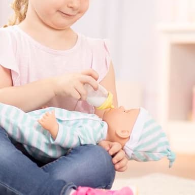 Melissa & Doug Mine to Love Mealtime Play Set for Dolls with Bottle, Pretend Baby Food Jars, Snack Pouch, More (24 pcs) - Image 7