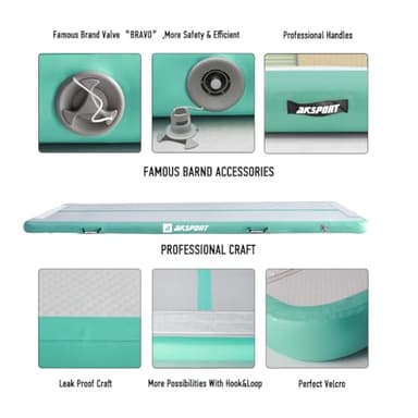 Air Mat Tumble Track Gymnastics Tumbling Mat Inflatable Floor Mats With Electric Air Pump - Image 4