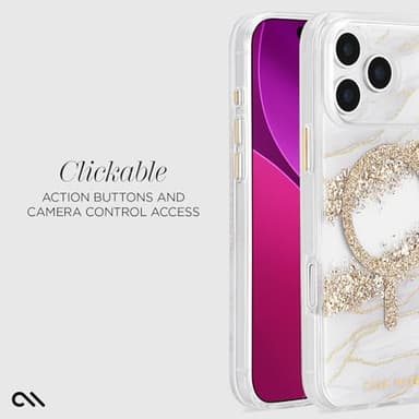 Case-Mate iPhone 17 Pro Max Case [Compatible with MagSafe] - Stylish Marble Phone Case with 12ft Drop Protection - Premium Magnetic Cover for iPhone 17 Pro Max - Karat Granite - Image 5