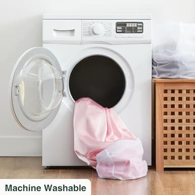 Love's cabin Satin Queen Sheets Set - 4 Piece Pink Silky Bed Sheets Set with Deep Pocket, Luxury Silk Feel Satin Queen Size Sheet Set (1 Flat Sheet,1 Fitted Sheet,2 Pillow Cases) - Image 6