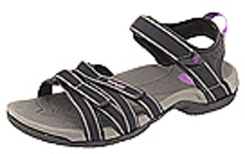 Teva womens Tirra Sandal, Black/Grey, 10 US