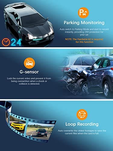 ARIFAYZ Dash Cam WiFi FHD 1080P Car Camera, Front Dash Camera for Cars, Mini Dashcams for Cars with Night Vision, 24 Hours Parking Mode, WDR, Loop Recording, G-Sensor, APP, Support 128GB Max - Image 5