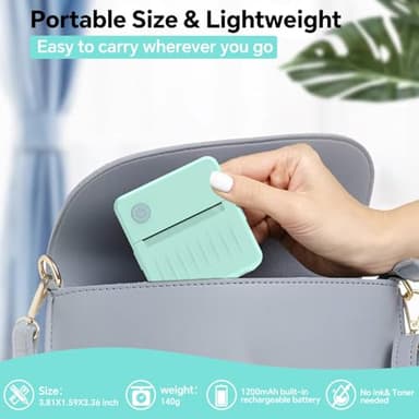 Label Maker Machine with Tape – Bluetooth Thermal Label Printer, Mini Sticker Maker for Home, Office, School & Small Business, Includes 2 Rolls of Label Paper - Image 9