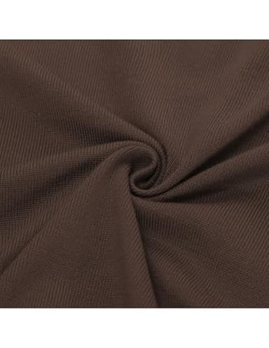 Kate Kasin Women Short Sleeve Polo Sweater Tops Lightweight Summer V Neck Color Block Knit Pullover Top Shirt Coffee L - Image 6