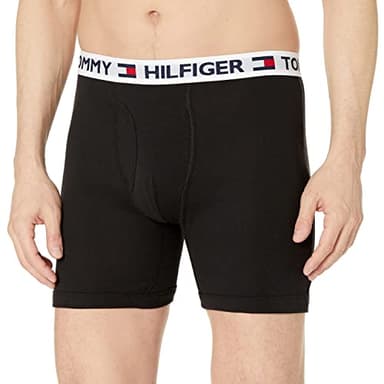 Tommy Hilfiger Men's 4 Pocket Boxer Brief, Black, Medium - Image 4