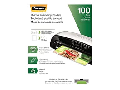 Fellowes Thermal Laminating Pouches, 5mil Letter Size Sheets, 9 x 11.5, 100 Pack, Clear (5743501) - Image 2