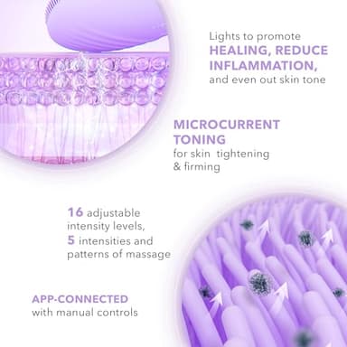 FOREO Luna 4 Plus Facial Cleansing Brush - Red Light Deep Thermo Cleansing - Anti Aging Microcurrent Facial Device - Sensitive Skin - Image 3