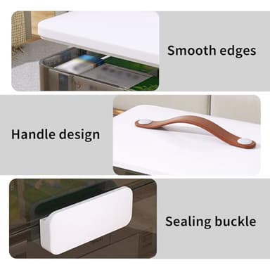 CTIME 3-Tier Medicine Organizer - Portable Medicine Cabinet with Leather Handle, Empty First Aid Kit for Home - Image 7