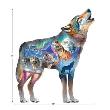 RoseArt - Big Shaped - Wolf II - 350 Piece Jigsaw Puzzle for Adults - Image 2