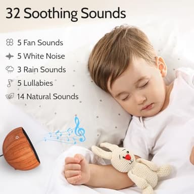 Sleep Machine White Noise Sound Machine with 32 Calming Sounds 36 Volume Levels Pink Brown Noise Machine for Baby Kid Adult with 4 Timer Noise Canceling Machine for Travel Office Privacy - Image 2