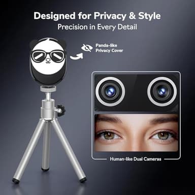 EMEET Piko+ Webcam 4K, World's 1st Dual-Camera AI-Powered 4K Webcam, 1/2.55'' Sony Sensor, 3 Mics&3 Sound Modes, Panda Magnetic Privacy Cover, USB C-C&C-A, Ideal for Livestreamers and Content Creators - Image 8