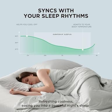 Bedsure Cooling Blankets for Hot Sleepers - Summer Blanket Queen Size, Cold and Lightweight Gift for Night Sweats, Ice Cooled Breathable Comforter for Bed, Grey, 90x90 Inches - Image 2