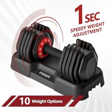 Adjustable Dumbbell Set 55LB Dumbbells Weight, 10-in-1 Weight Dumbbell with Anti-Slip Metal Handle and Bicep Supports for Comprehensive Full Body Strength Training - Image 4
