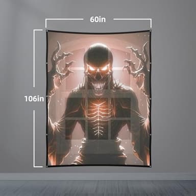 Holographic Rear Projection Screen Video: Outdoor Projection Screens 60" x 106" projectors Halloween Videos for Hang Mounting Backyard Movie Night - Image 4