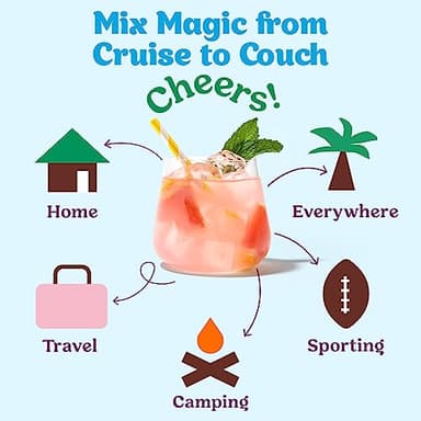 Craftmix Variety Pack, Makes 12 Drinks, Skinny Cocktail Mixers, Mocktails Non-Alcoholic Drinks - Made With Real Fruit - Vegan Low-Carb, Low-Sugar, Non-GMO, Dairy Free, Gluten Free, Easy to Mix - Image 6