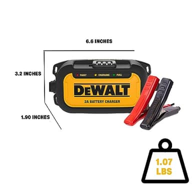 DEWALT DXAEC2 Professional 2-Amp Automotive Battery Charger and Maintainer - Image 4