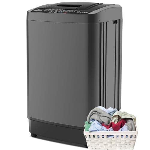 Nictemaw 17.8 lbs Portable Washing Machine, 2.4 Cu.ft Full Automatic Portable Washer with 10 Wash Programs, 8 Water Levels, Built-in Drain Pump, Washer Dryer Combo for Apartment, Home, Dorm, RV, Grey - Image 1