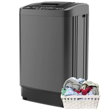 Nictemaw 17.8 lbs Portable Washing Machine, 2.4 Cu.ft Full Automatic Portable Washer with 10 Wash Programs, 8 Water Levels, Built-in Drain Pump, Washer Dryer Combo for Apartment, Home, Dorm, RV, Grey - Image 1