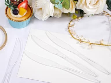 Liacere 360PCS Clear Plastic Knives Disposable - Heavy DutyBPA-Free - Heat Resistant, Solid and Durable Disposable Knives Bulk, Premium Plastic Knives Heavy Duty for Party Supply - Image 6