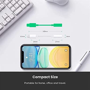 [Apple MFi Certified] Apple Lightning to 3.5 mm Headphone Jack Adapter for iPhone 14 Pro Max, 2 Pack iPhone 3.5mm Headphone Aux Audio Converter Dongle Adapter for iPhone 14 13 12 11 Pro Max XS XR X 8 - Image 7