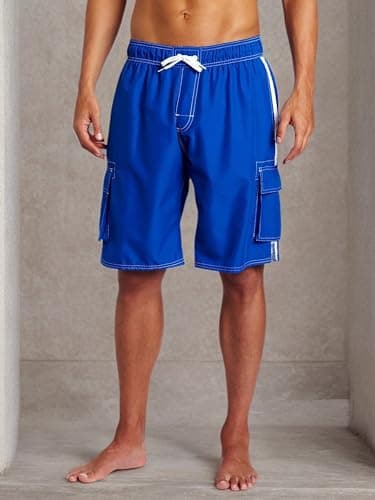 Kanu Surf Men's Barracuda Swim Trunks (Regular & Extended Sizes), Royal, 5X - Image 7