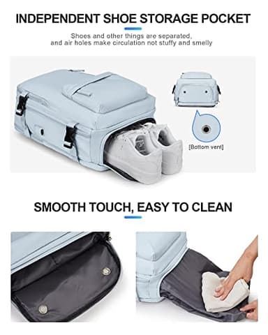 VGCUB Large Travel Backpack Bag for Women Men,Carry on Backpack,17 Inch Laptop Business Work Waterproof Backpack with Laptop Compartment,Person Item Flight Approved,Mochila de Viaje,Blue - Image 5