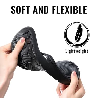 Litfun Women's Arch Support Flip Flops for Plantar Fasciitis Orthopedic Thong Sandals Comfortable Summer Beach Pool Slides, Black 40 - Image 5