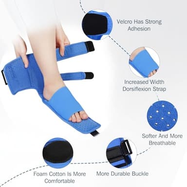 KTSAY Upgrade Plantar Fasciitis Night Splint & Relief Brace with Adjustable Straps - Support for Achilles Tendonitis, Heel Spur Pain, Day & Night Use - Image 4