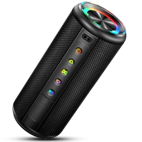 Portable Bluetooth Speaker, Bluetooth 5.4 Wireless Speaker with 20W HD Loud Stereo Sound, 15H Playtime, IP7 Waterproof, LED Lights, TWS Pairing, Built-in Mic, for Outdoor, Home, Party, Beach, Gift - Image 1