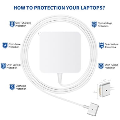Mac Book Air Charger, Replacement 45W T-Tip AC Power Adapter for Charging Mac Book Air 11-inch and 13-inch - Image 2