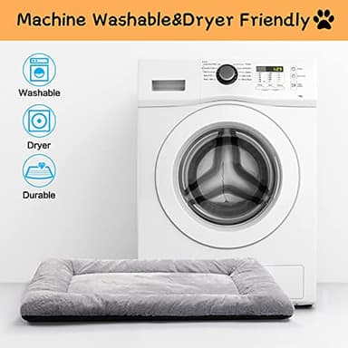 Dog Beds Crate Pad for Medium Dogs Fit Metal Dog Kennel,Ultra Soft Puppy Bed Washable & Anti-Slip Kennel Pad for Dogs Cozy Sleeping Mat,Gray 30inch - Image 5