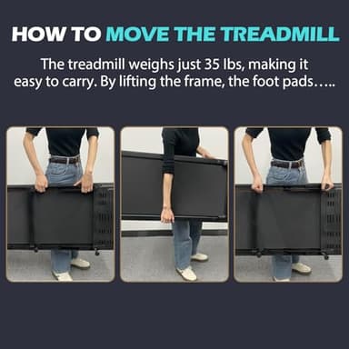 WELLFIT 10% Incline Walking Pad Treadmills for Home, Under Desk Treadmill 265lb Capacity, Voice Controlled Works with KINOMAP Apple Health, Compact for Apartment, Easy to Move Store Upright Place - Image 5