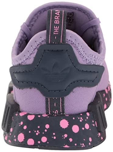 adidas Originals Kids NMD_R1's Sneaker, Super Purple/White/Shadow Navy (Elastic), 4 US Unisex Toddler - Image 3