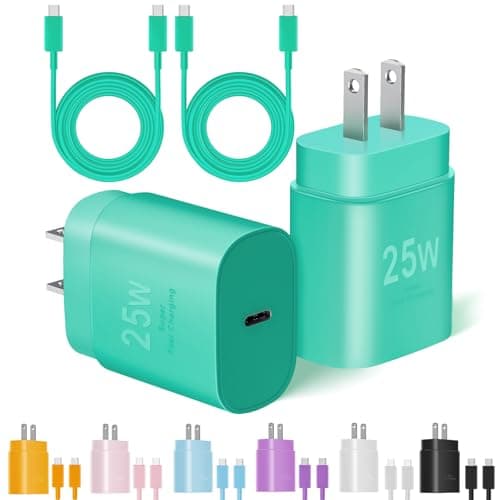 Type C Charger Fast Charging for iPhone 17 16 15, 2Pack [10FT&6FT] Long USB C Cable with 25W Phone Super Fast Charger Block Compatible with Galaxy S25/S24/Plus/Ultra,iPhone 15/16/17/Air/Plus/Pro Max - Image 1