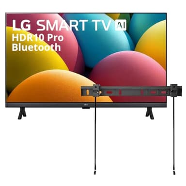 LG 32" inch Smart TV (2025) LR600 32" Class HD HDR10 LR60 Series webOS 23 Bluetooth α5 AI Processor Gen6 + Wall Mount (Renewed) - Image 1