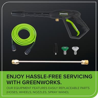 Greenworks 2100 PSI (SGS Certified) 1.2 GPM 13Amp Compact Electric Pressure Washer Telescoping Handle Power Washer for Cars, Driveways, Patios, Patio Furniture & Around Pools - Image 13