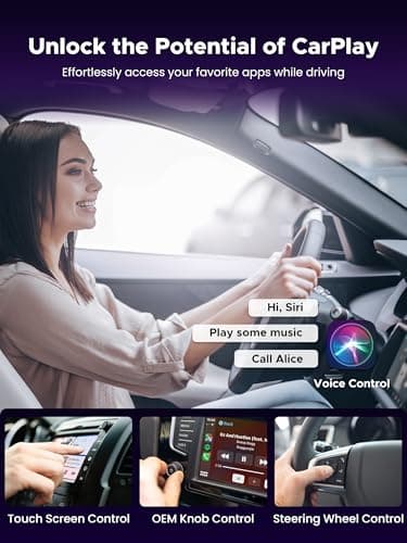 2-in-1 Wireless CarPlay Adapter for iPhone, 2025 Car TV Mate Pro with HDMI for Fire TV Stick [Glass Metal Case & Stable Bulit-in Braided Cable] Convert Wired Car Play to Wireless, Fit for 2016+ Cars - Image 4