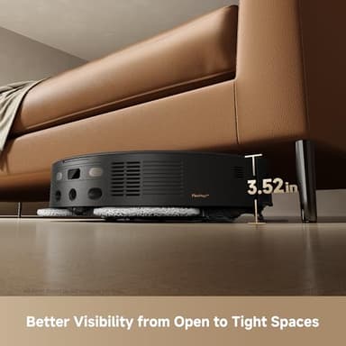 Mova V50 Ultra Complete Robot Vacuum and Mop Self-Cleaning, 24,000 Pa Suction, Liftable Navigation with Obstacle Overcoming and Warm Water Mopping with DuoSolution System Designed for Pets, Black - Image 3