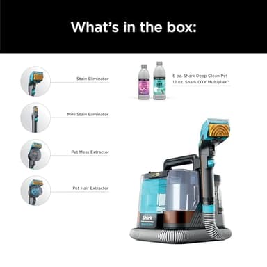 Shark StainStriker HairPro Portable Carpet, Upholstery & Area Rug Cleaner with Pet Mess & Hair Tools, Self-Cleaning, Perfect for Pets & Car Interiors, 4 Cleaning Tools & Pet Solution, Copper, PX251 - Image 10