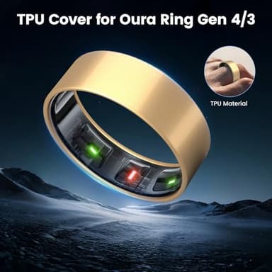 sylacor Ring Cover Compatible with Oura Ring Gen 4/Oura Gen 3, Durable Scratch-Resistant TPU Protecter for Women Men for Gym and Working Out (Gold+Silver+Rosegold, Size 8) - Image 2