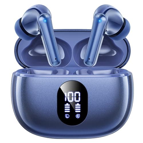 ZZU Wireless Earbuds, 2025 Ear Buds with Big Bass Stereo Sound, Lightweight Bluetooth Earbuds with 48 Hours Playtime, in-Ear Fit Earphones, IPX7, Hands-Free Calls with AI for iPhone, Android, Pad - Image 1