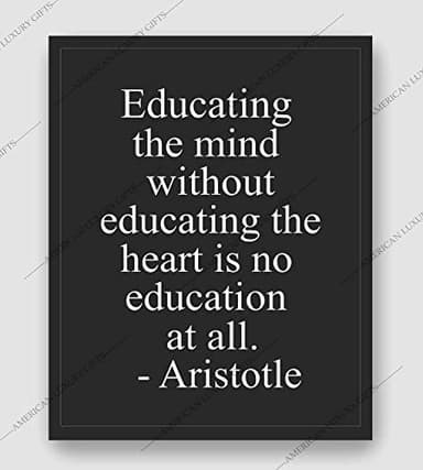 The Mind Without The Heart - Aristotle Motivational Quotes Wall Art, This Historical Modern Wall Print Design Is Ideal For Home Decor, Office Decor, Classroom Decor or Dorm Decor, Unframed - 8 x 10 - Image 6