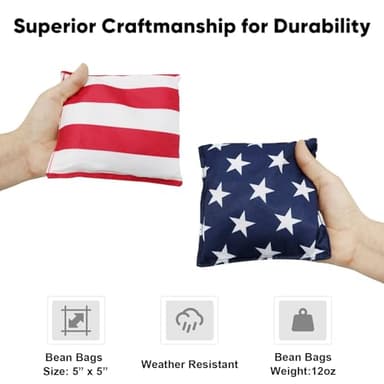 Cornhole Board Set, 3'x2' Cornhole Set, Corn Hole Boards Set, Lightweight Corn Hole Set Includes 2 Cornhole Boards, 8 Cornhole Bean Bags & Carry Case for Outdoor Games (CH11 3'x2' Cornhole Set) - Image 5