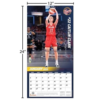 Turner Licensing Caitlin Clark 2025 Indiana Fever Wall Calendar, 12 Months, January - December (25998012243) - Image 3