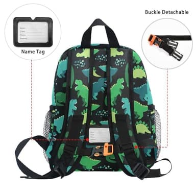 Cute Kids Back Pack Childish Dinosaur Todder Backpack Lightweight Preschool Kindergarten Book Bag Practical and Durable Daycare Bag for Travel,Toys - Image 2