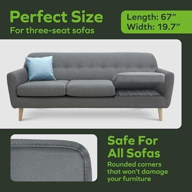 BEN'SHOME® Couch Cushion Support for fix Sagging Seats - Heavy Duty Solid .5" Wood Sofa Support Board | Adjustable 58"-67" x 19.7" Under Cushion Insert | Non-Slip Furniture Saver | 400 LB Capacity - Image 6